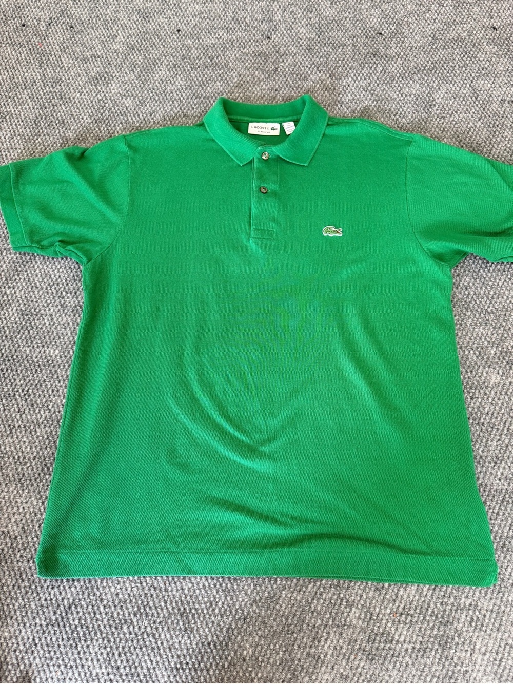 Lacoste Green Short-Sleeve Cotton Piqué Polo